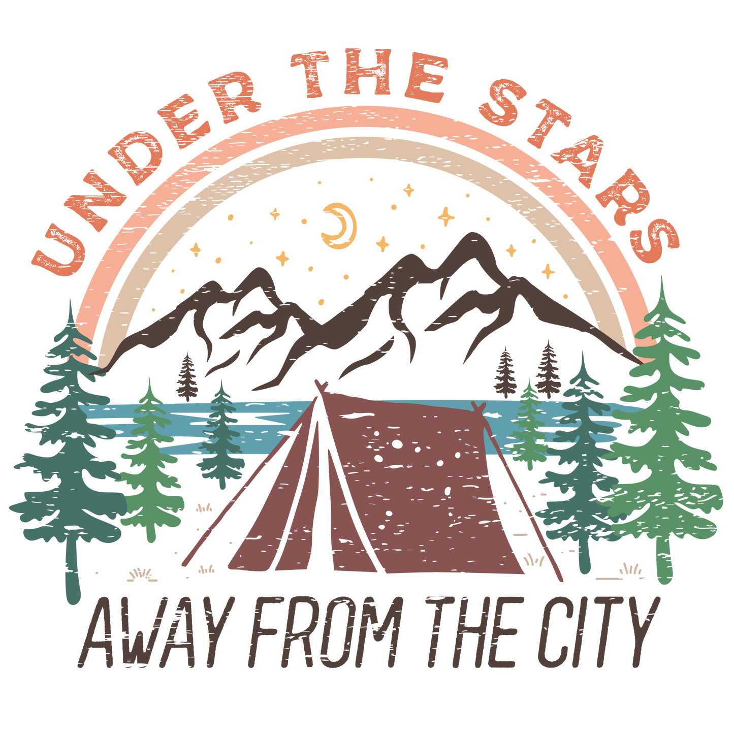 Under the stars distressed dtf transfer - Hur&Co.