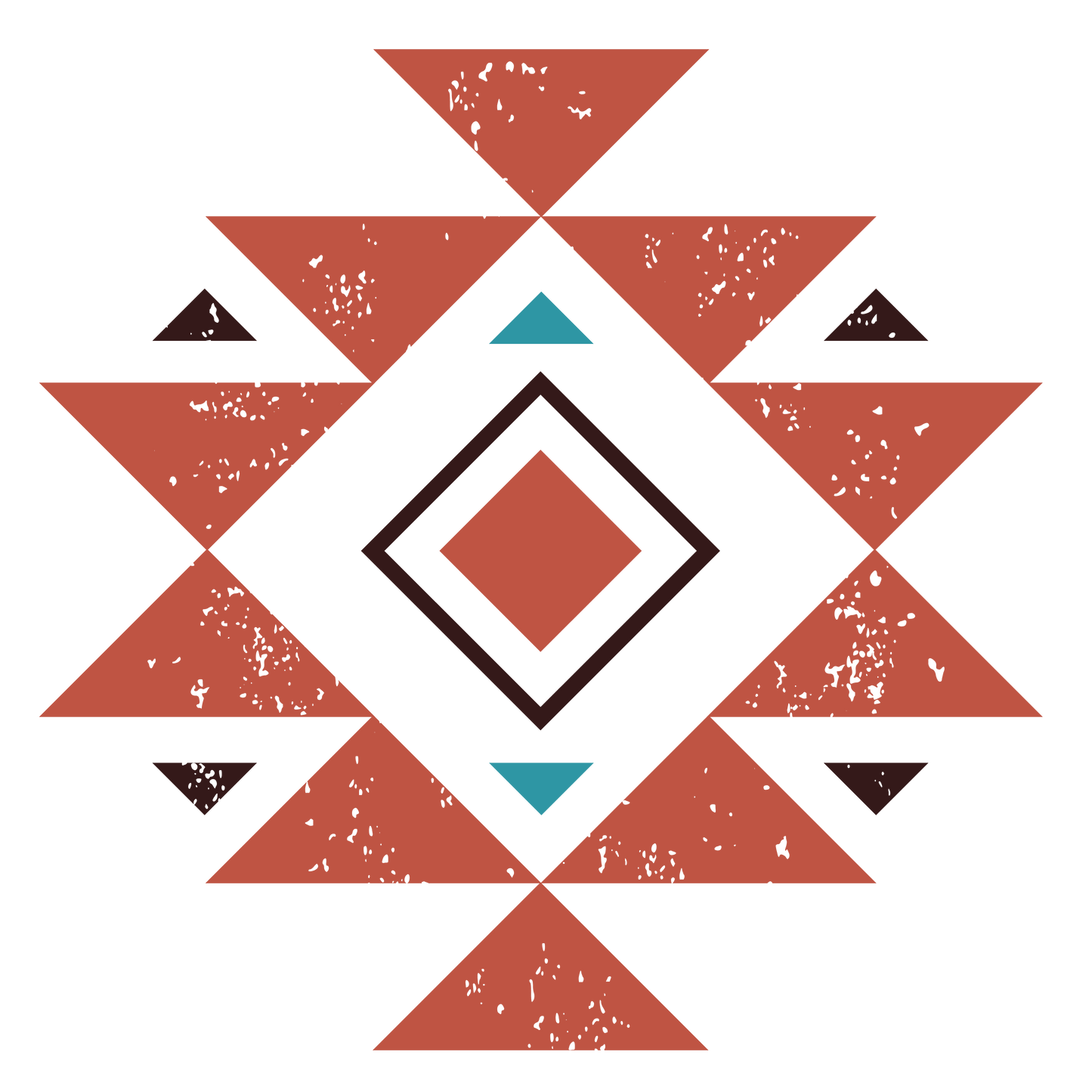 Western Aztec distressed dtf transfer - Hur&Co.