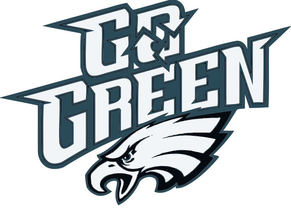 Go green eagles dtf transfer