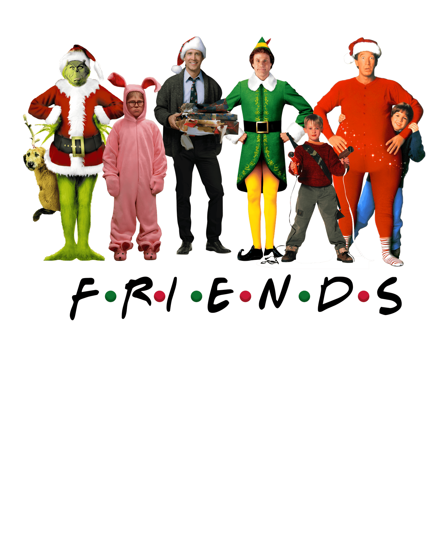 Friends 6 Christmas Dtf Transfer - Hur&Co.