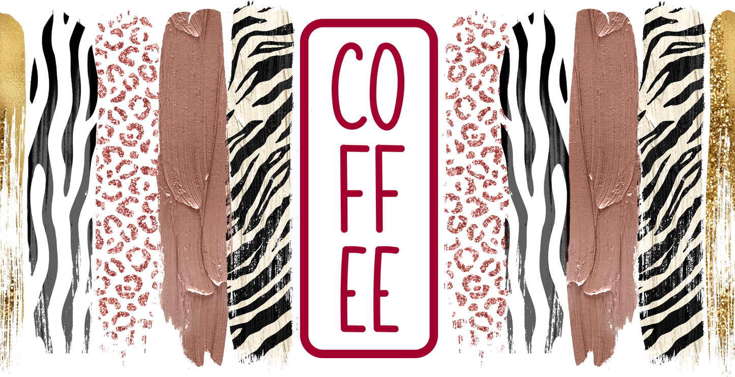 Libbey 16oz Cup UV coffee Leopard