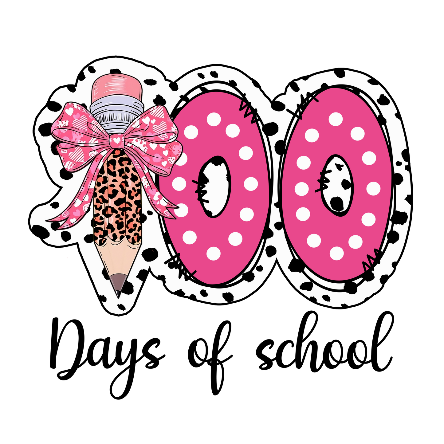 100 days Dalmatian Dtf transfer