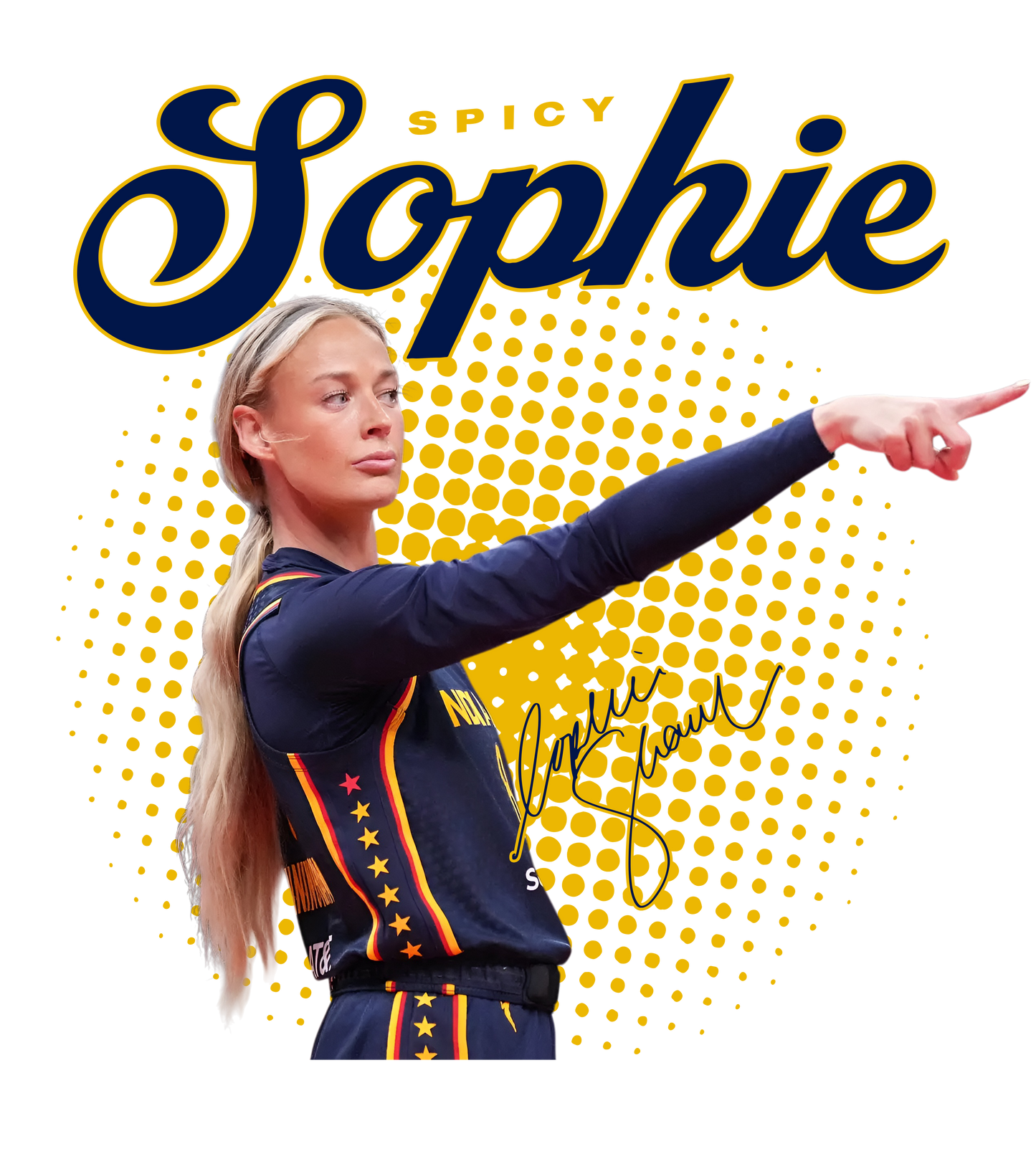 Spicy Sophie black signature Dtf transfer