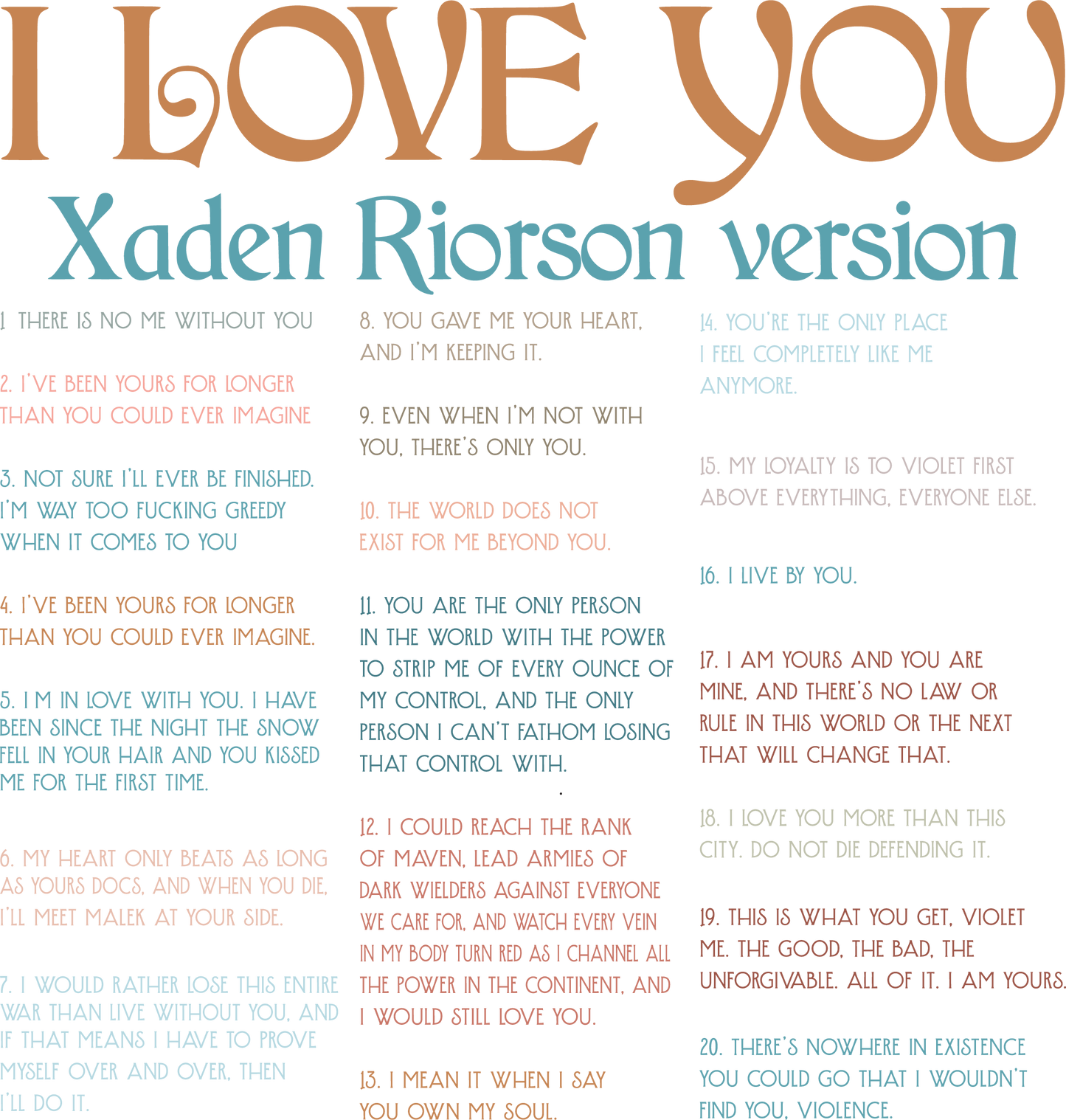 I love XADEN RIORSON VERSION set DTF transfer
