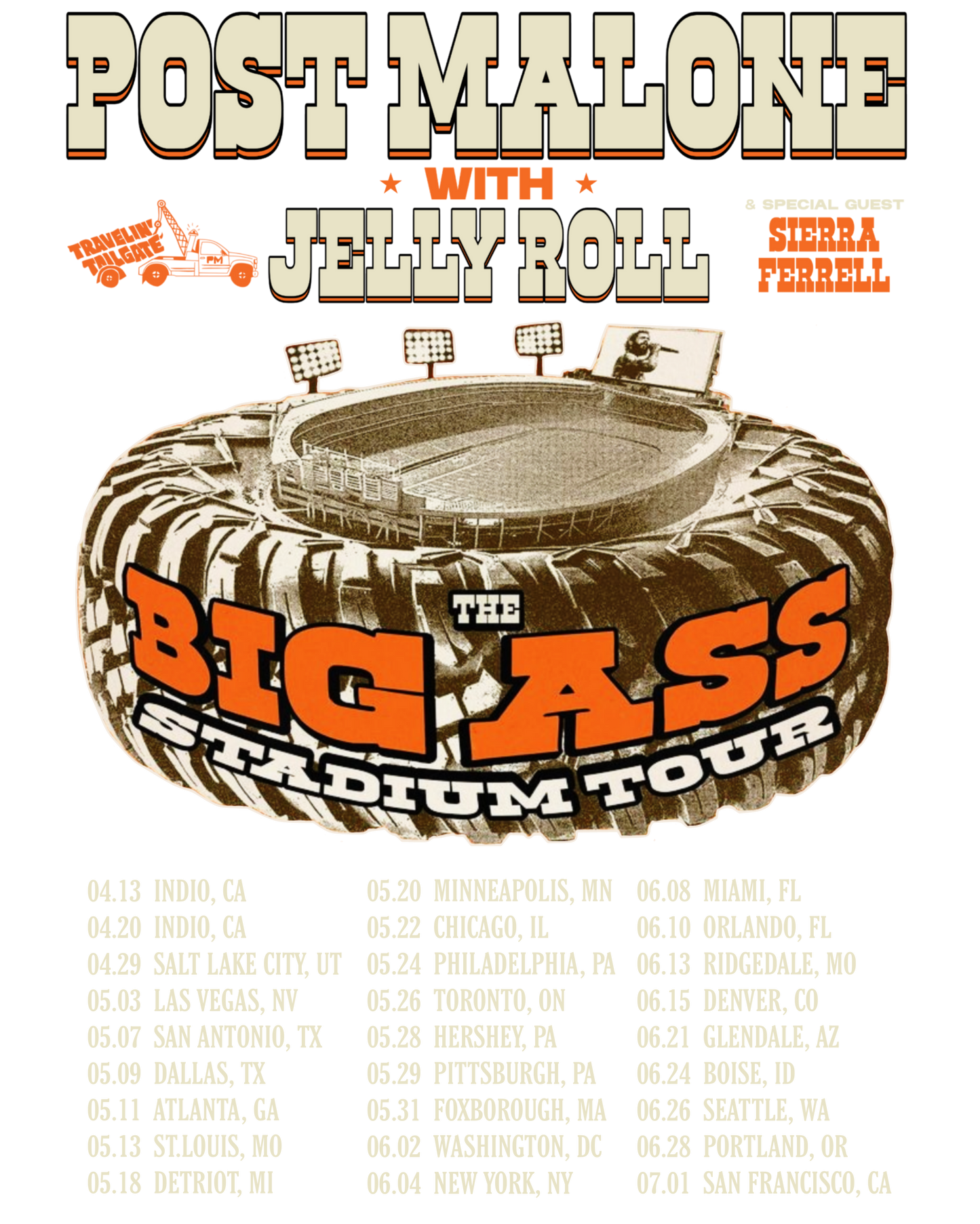 Post Malone / Jelly Roll TOUR SET