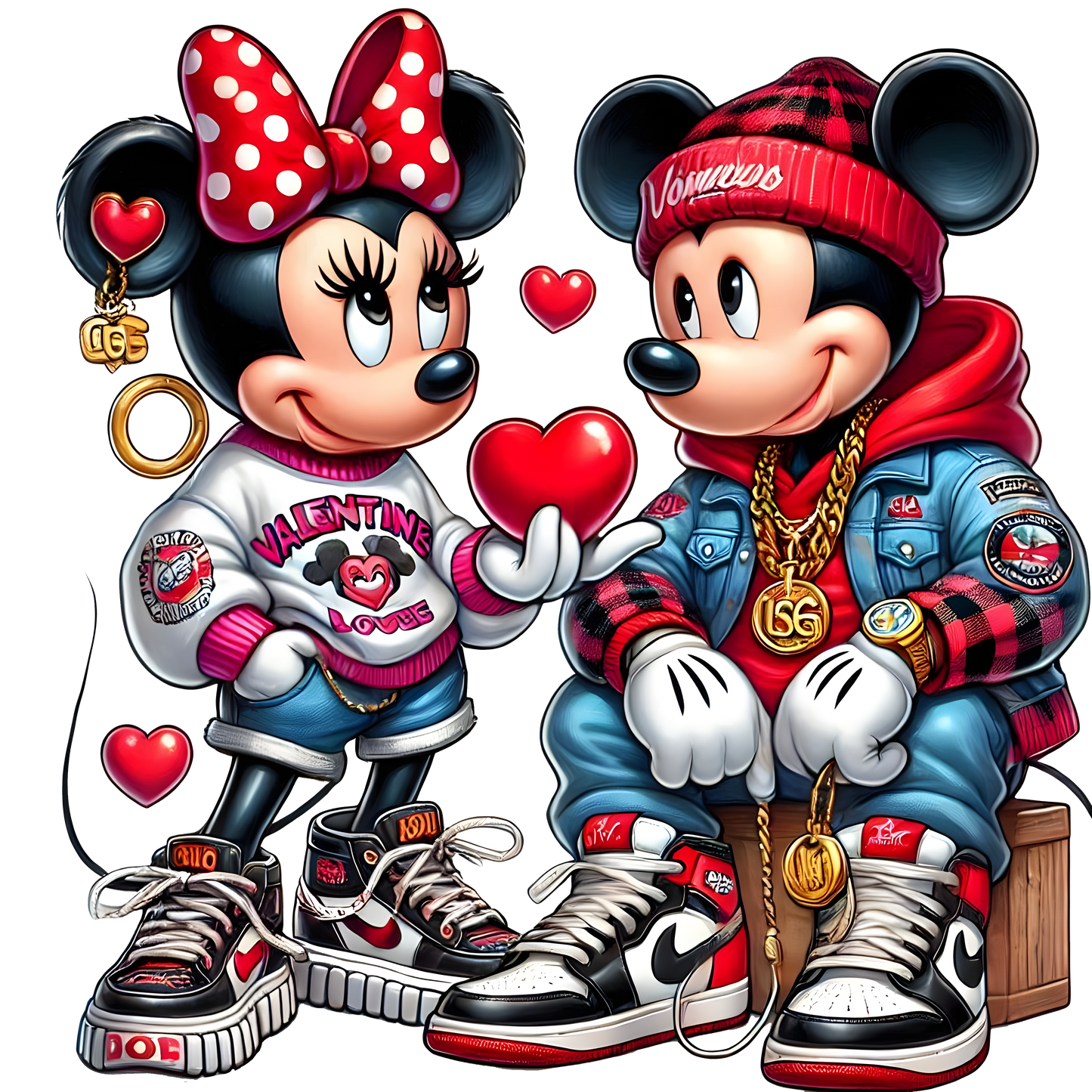 Mickey Minnie love dtf transfer
