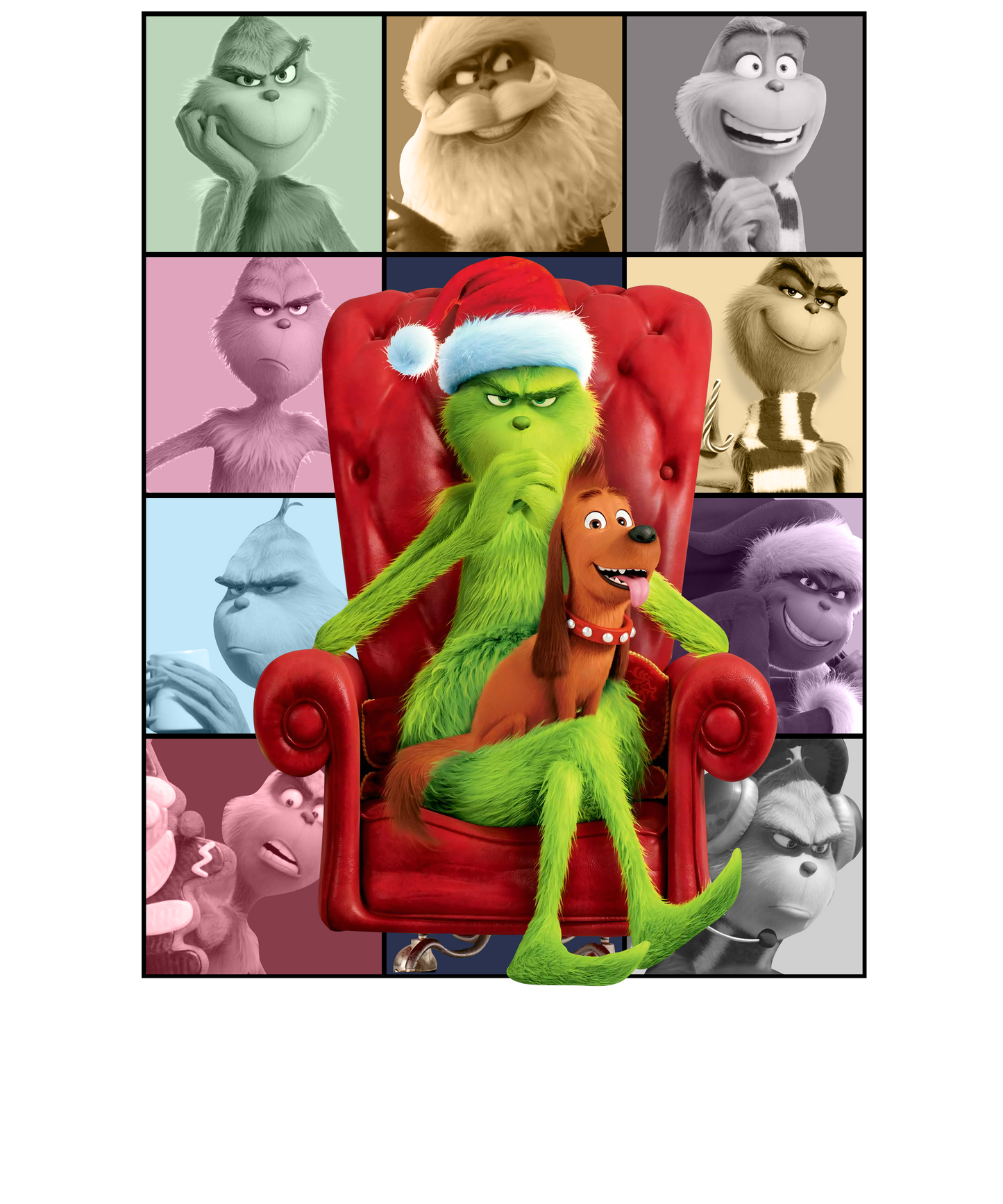 Grinch Era Tour WHITE Christmas dtf Transfer