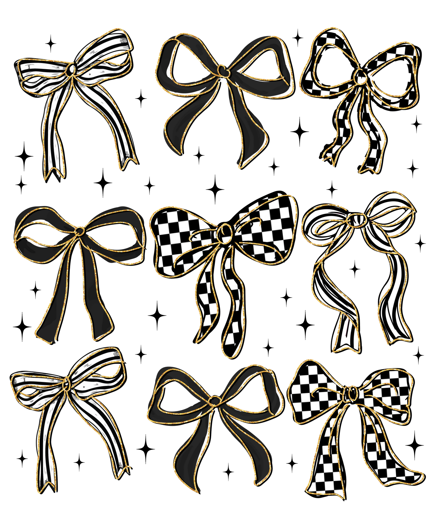 Checkered coquette bows - Hur&Co.