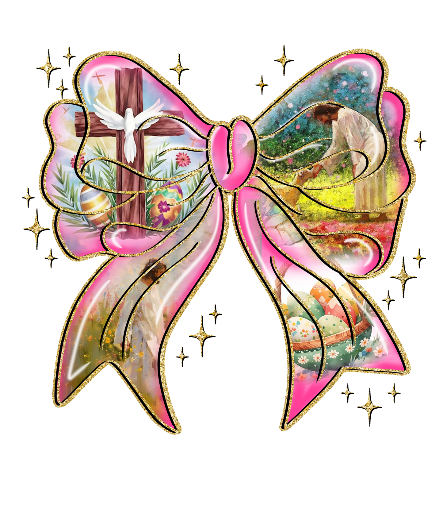 Easter Christian bow dtf transfer