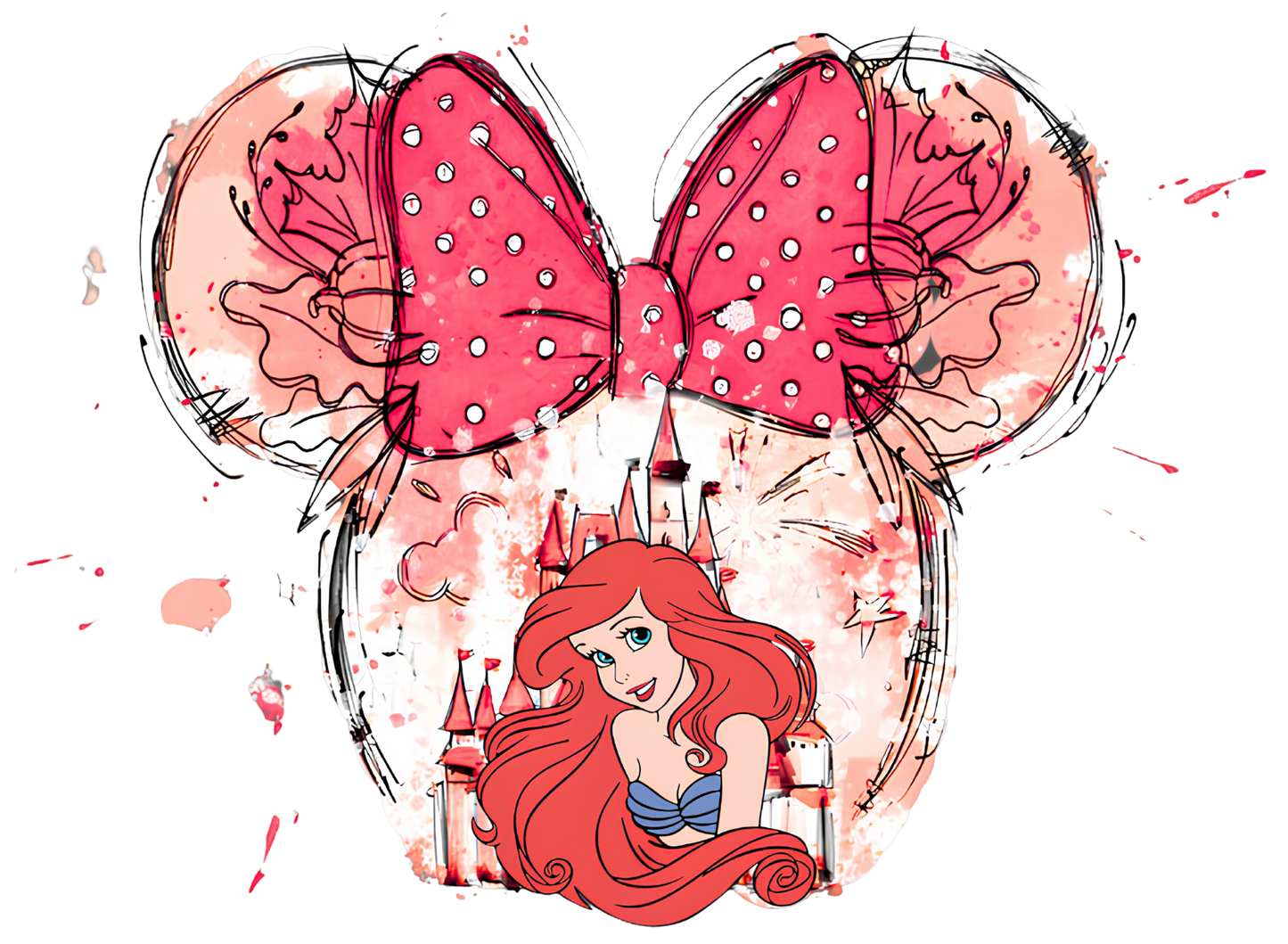 Ariel castle dtf transfer