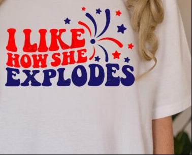 I like how she explodes
