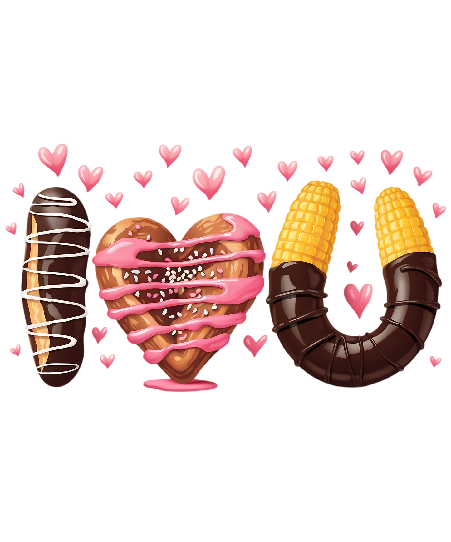 I love you cookies dtf transfer
