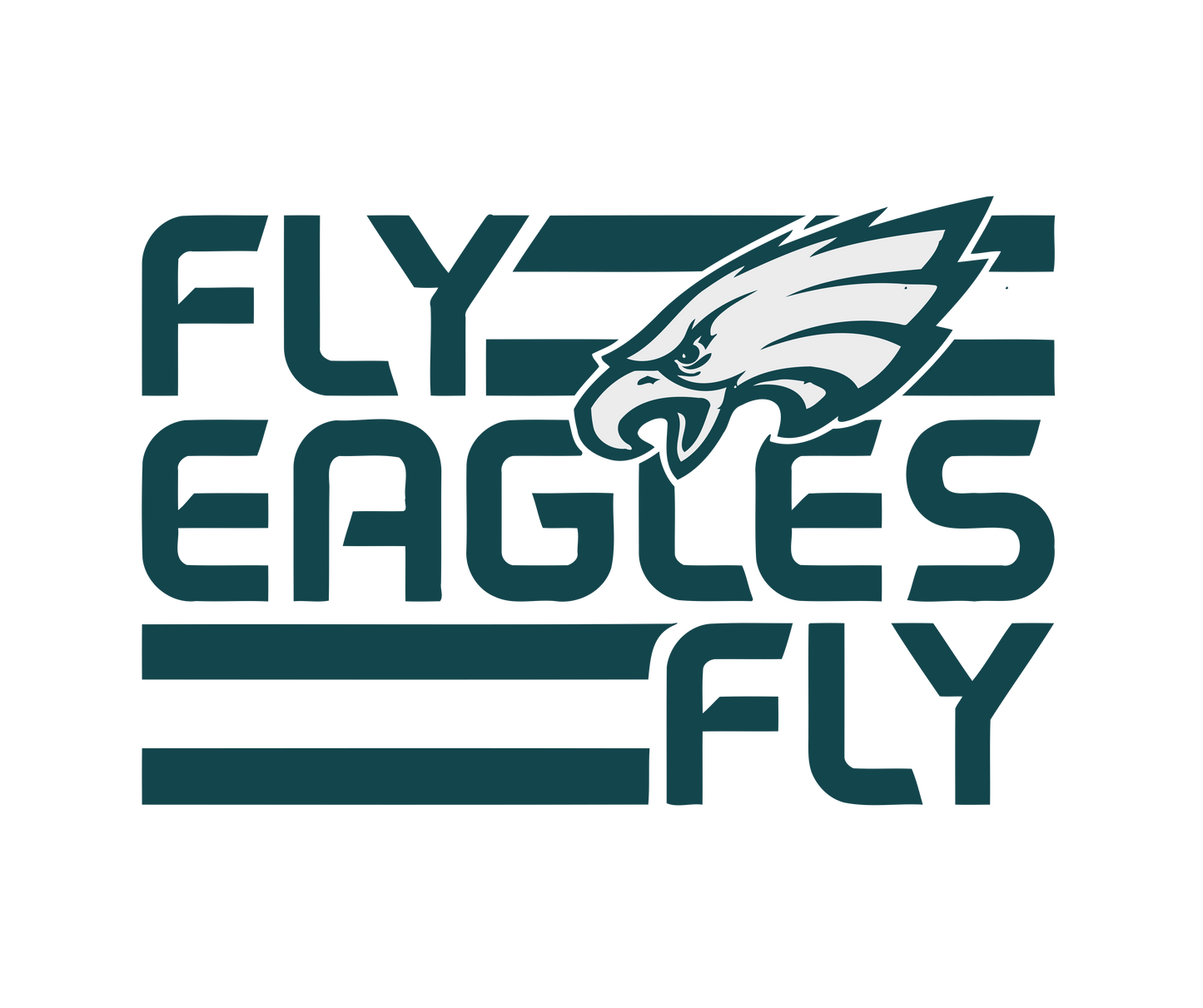 Fly green eagles dtf transfer