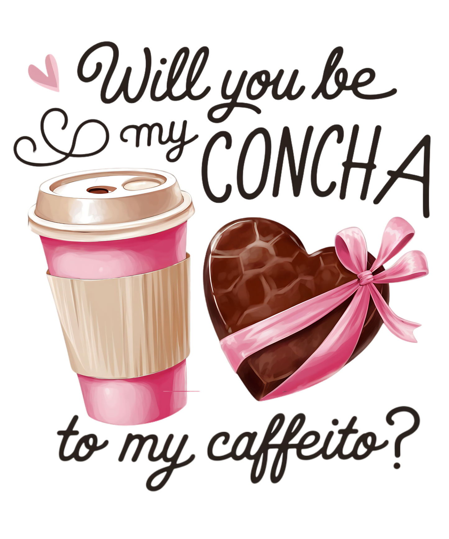 coquette concha dtf transfer