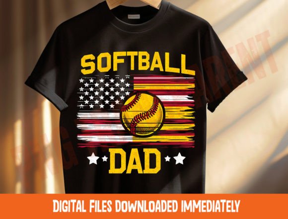 American Softball Dad Png, Softball - Hur&Co.