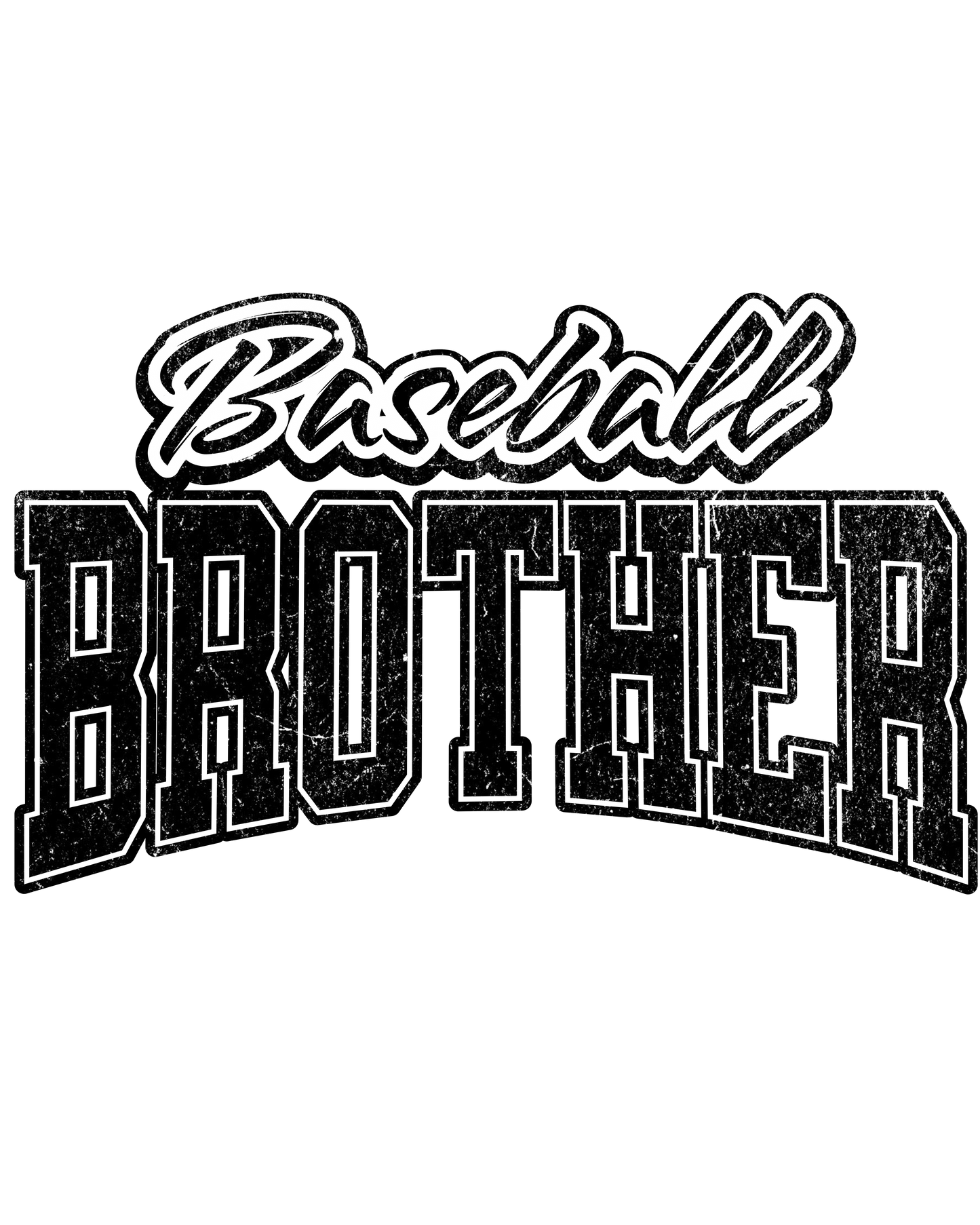 baseball brother blk dtf transfer