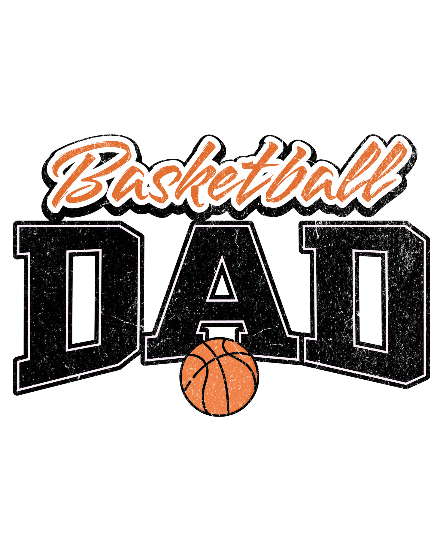 BASKETBALL DAD orange dtf transfer