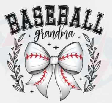 Baseball grandma with bow