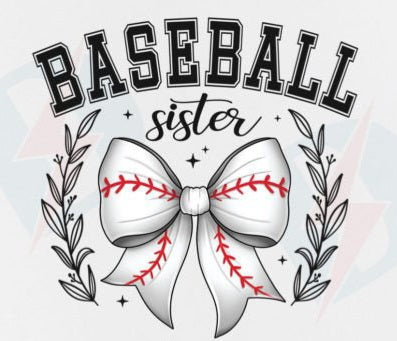 Baseball Sister with bow