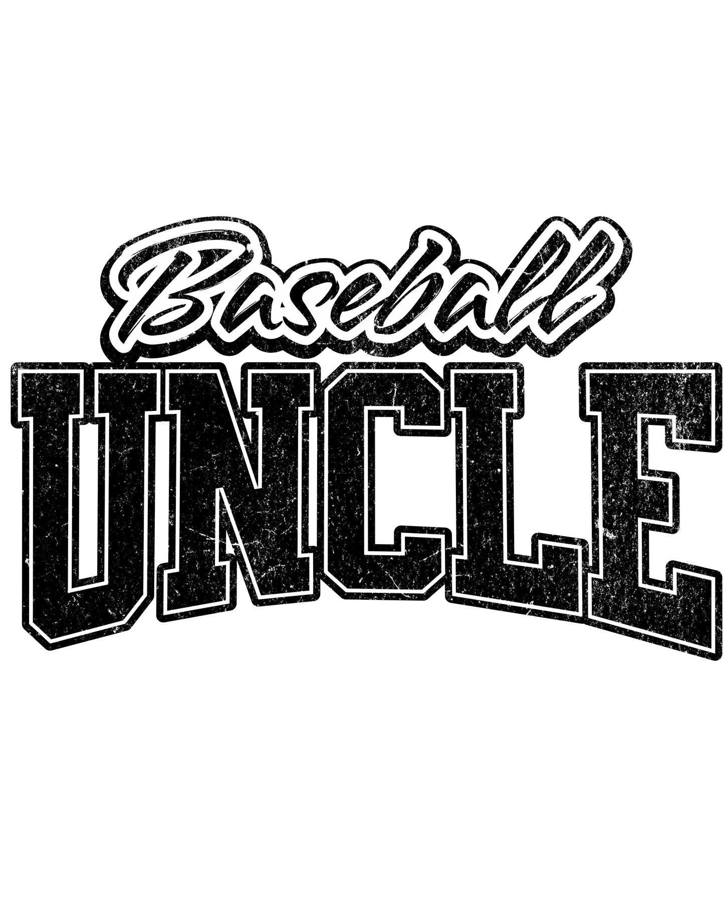 baseball uncle blk dtf transfer
