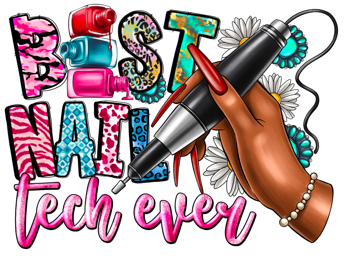 Best Nail tech Uv DECAL (4in)