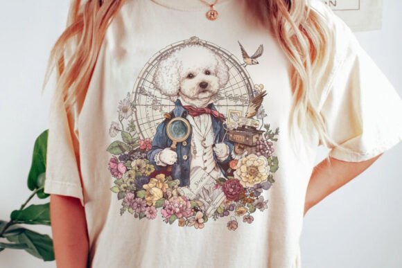 Floral dog vintage