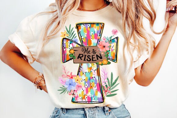 Floral watercolor he is risen