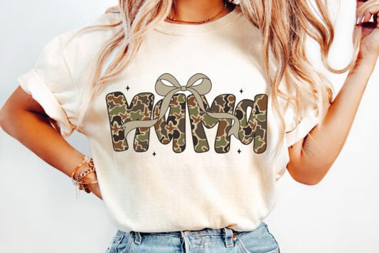 Camo mama with bow