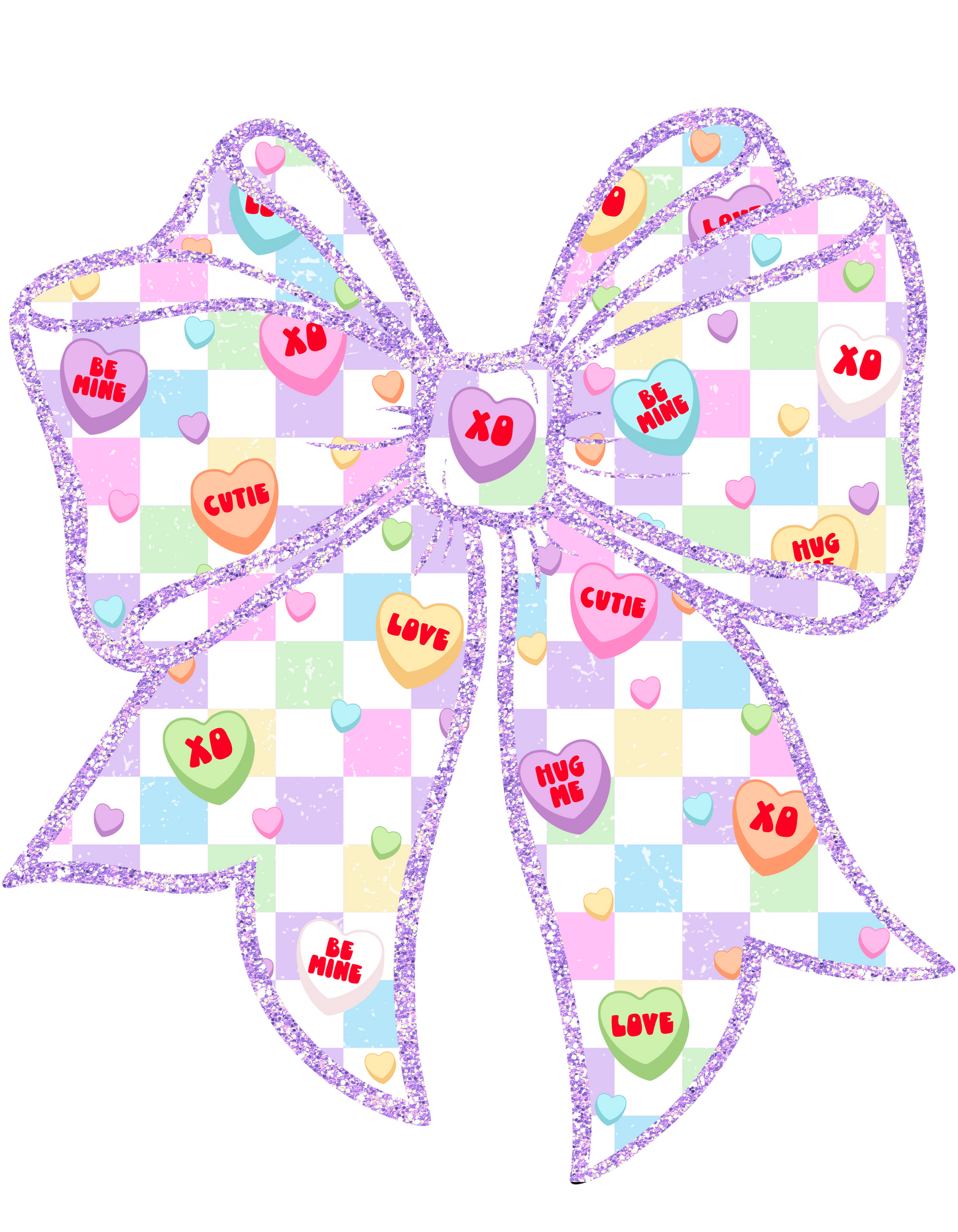 Candy coquette bow dtf transfer