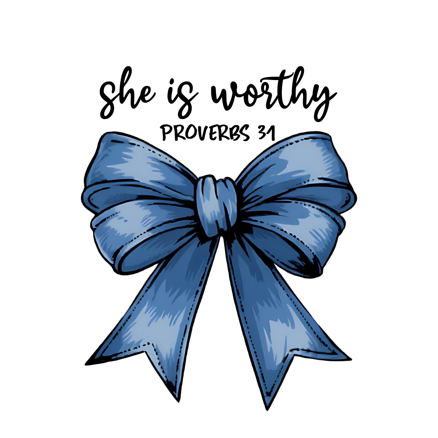 She is worthy bow dtf transfer