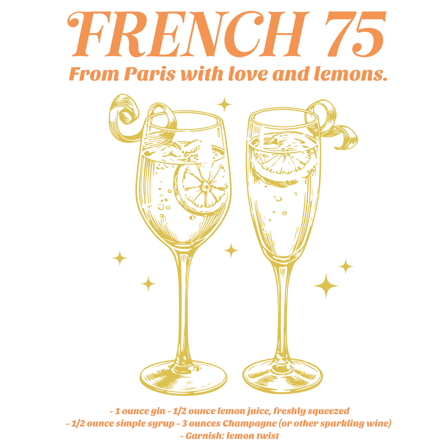 French 75 Social Club dtf transfer