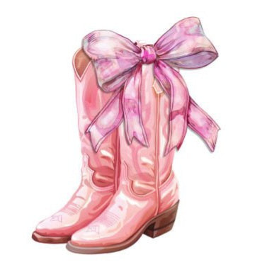 Coquette pink boots