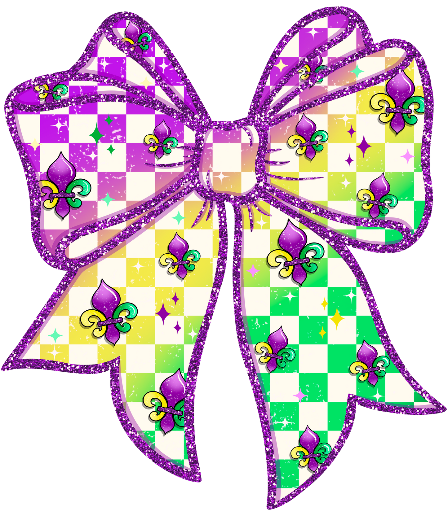 Coquette Mardi Gras dtf transfer