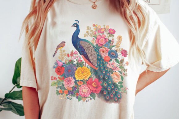 Floral peacock