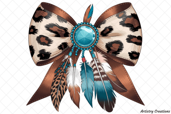 Feather bow dtf transfer