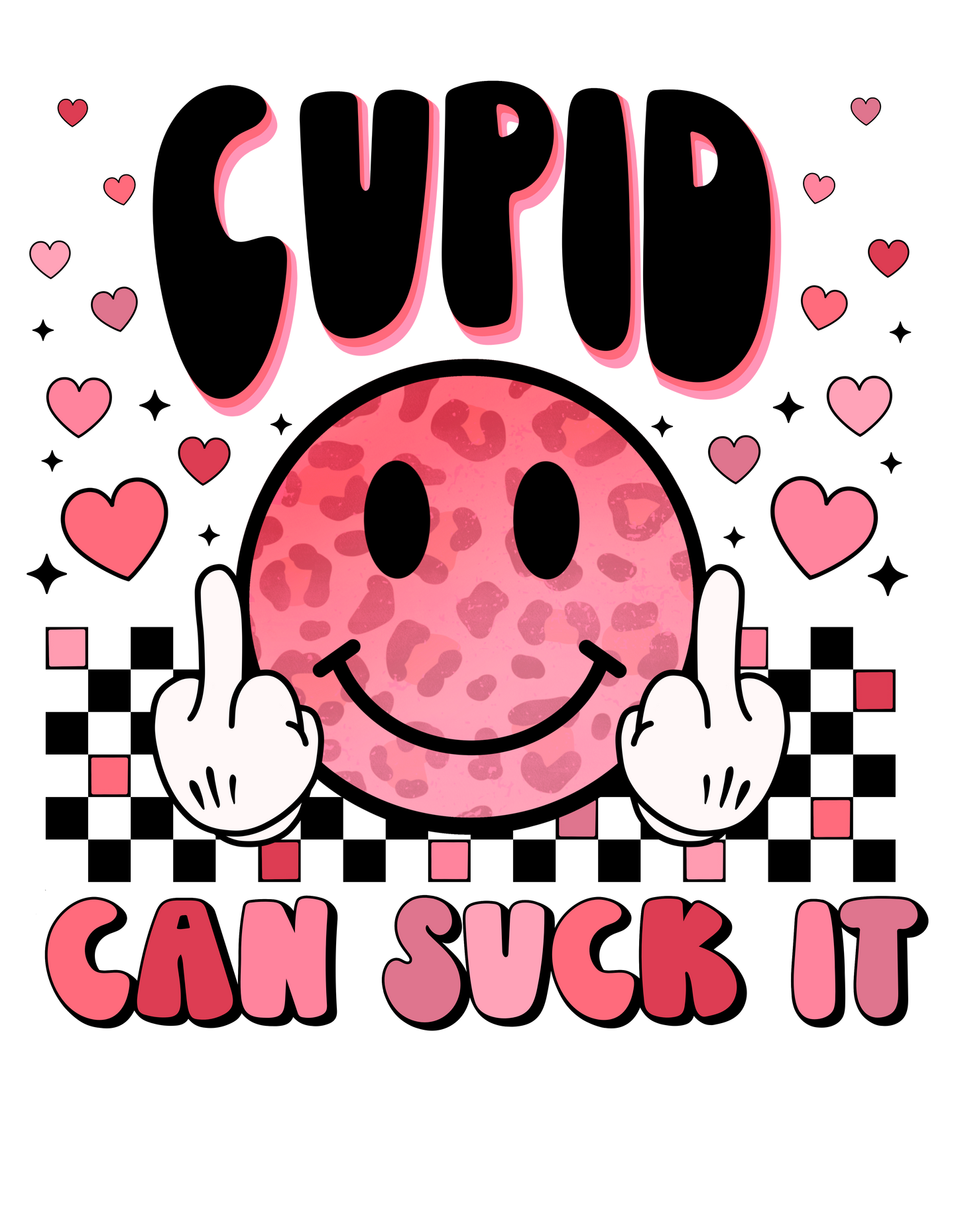 Cupid Can Suck it BLK dtf transfer