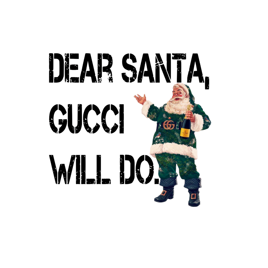 Gucci for Christmas DTF transfer