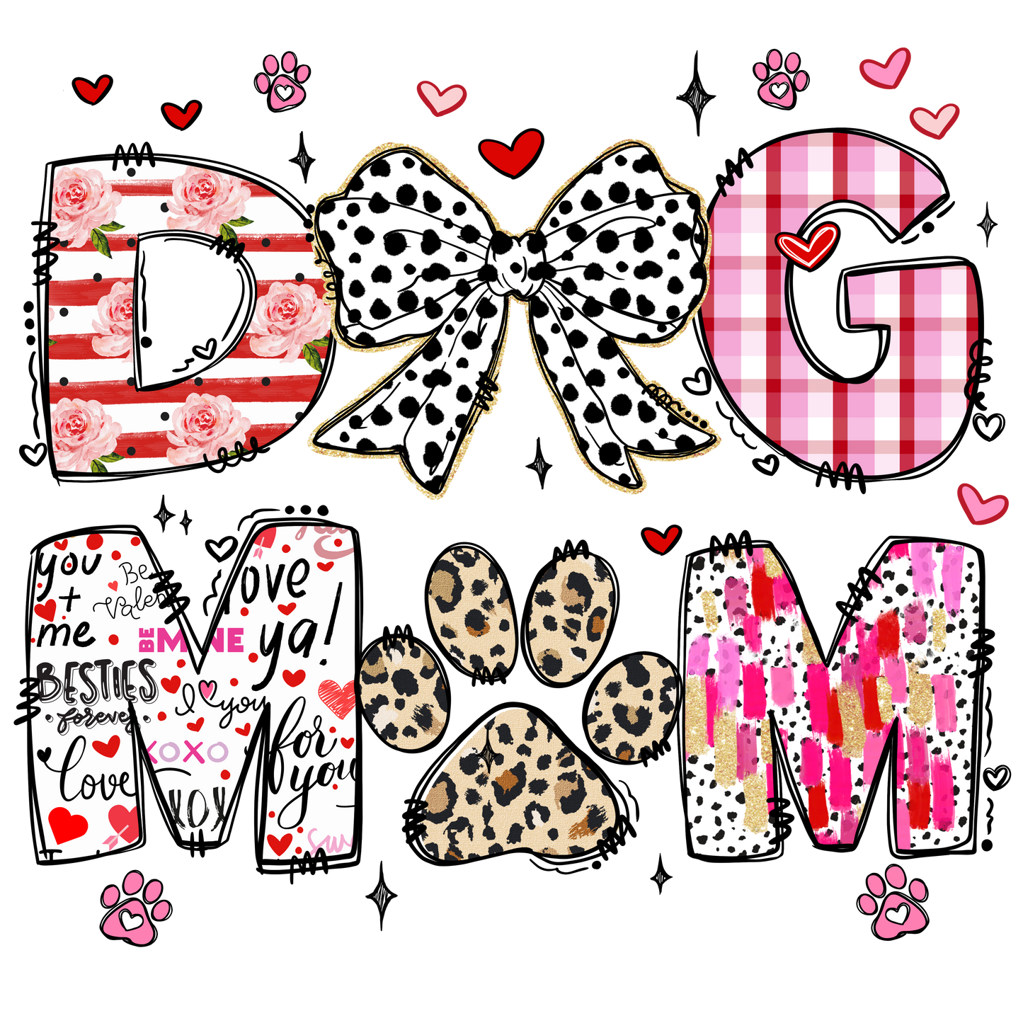 Dog mom dtf transfer