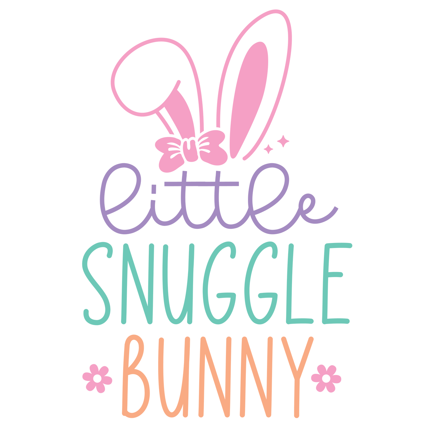 little snuggle bunny dtf transfer