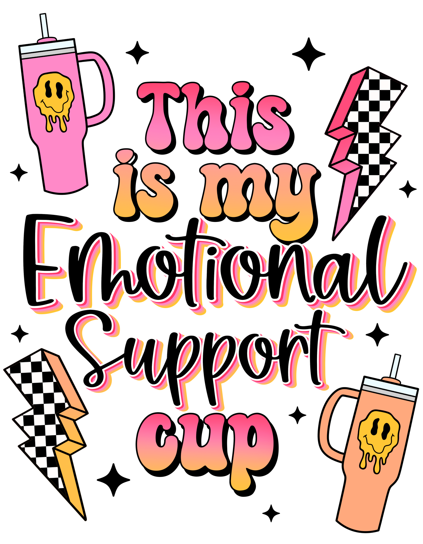 Emotional support dtf transfer set