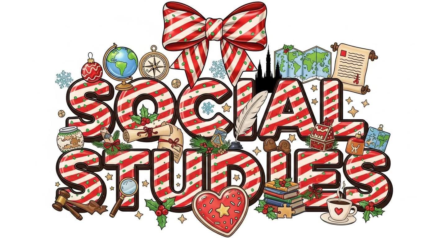 Social studies Christmas color bow - Hur&Co.