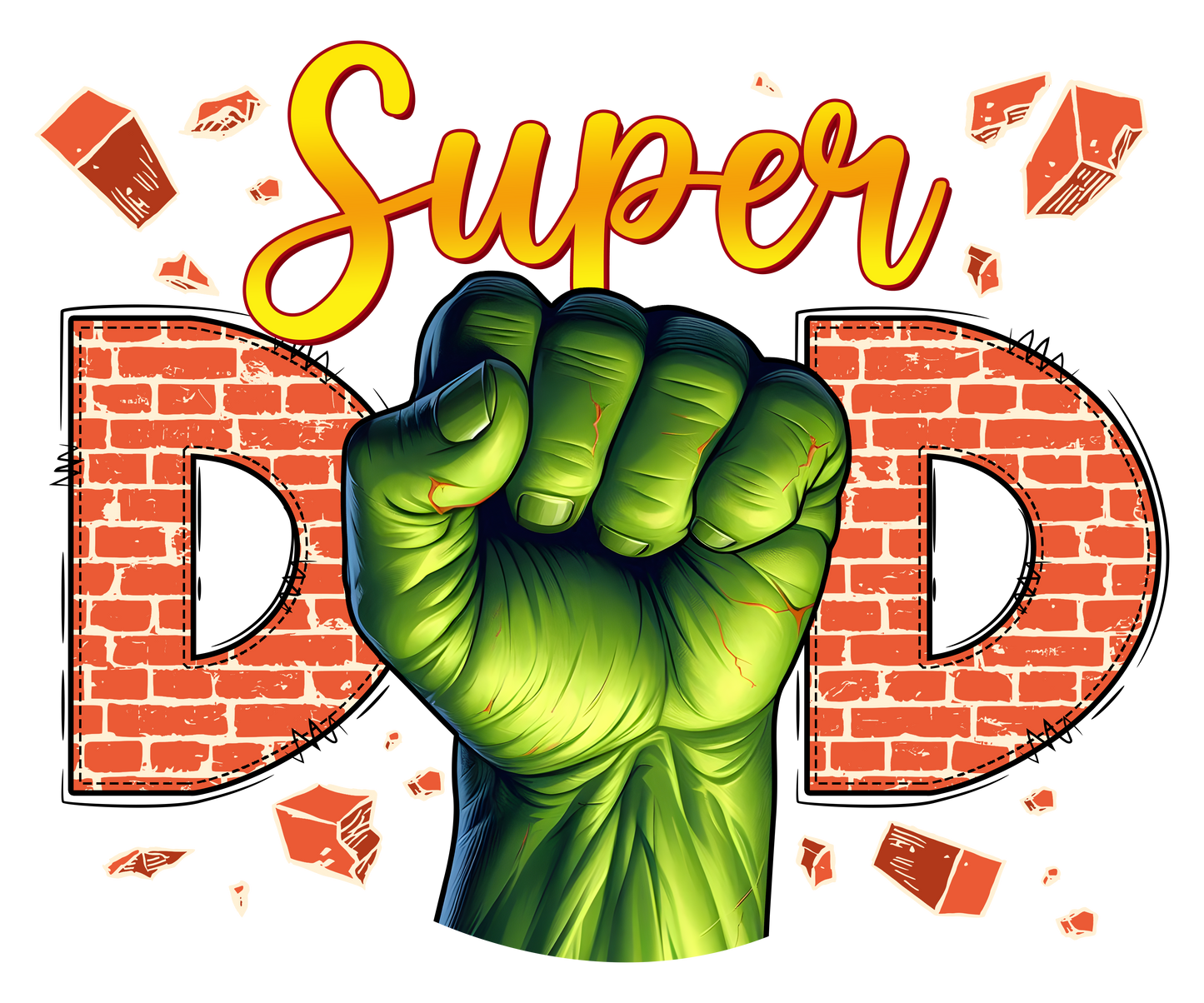 Super Hulk Dad dtf transfer