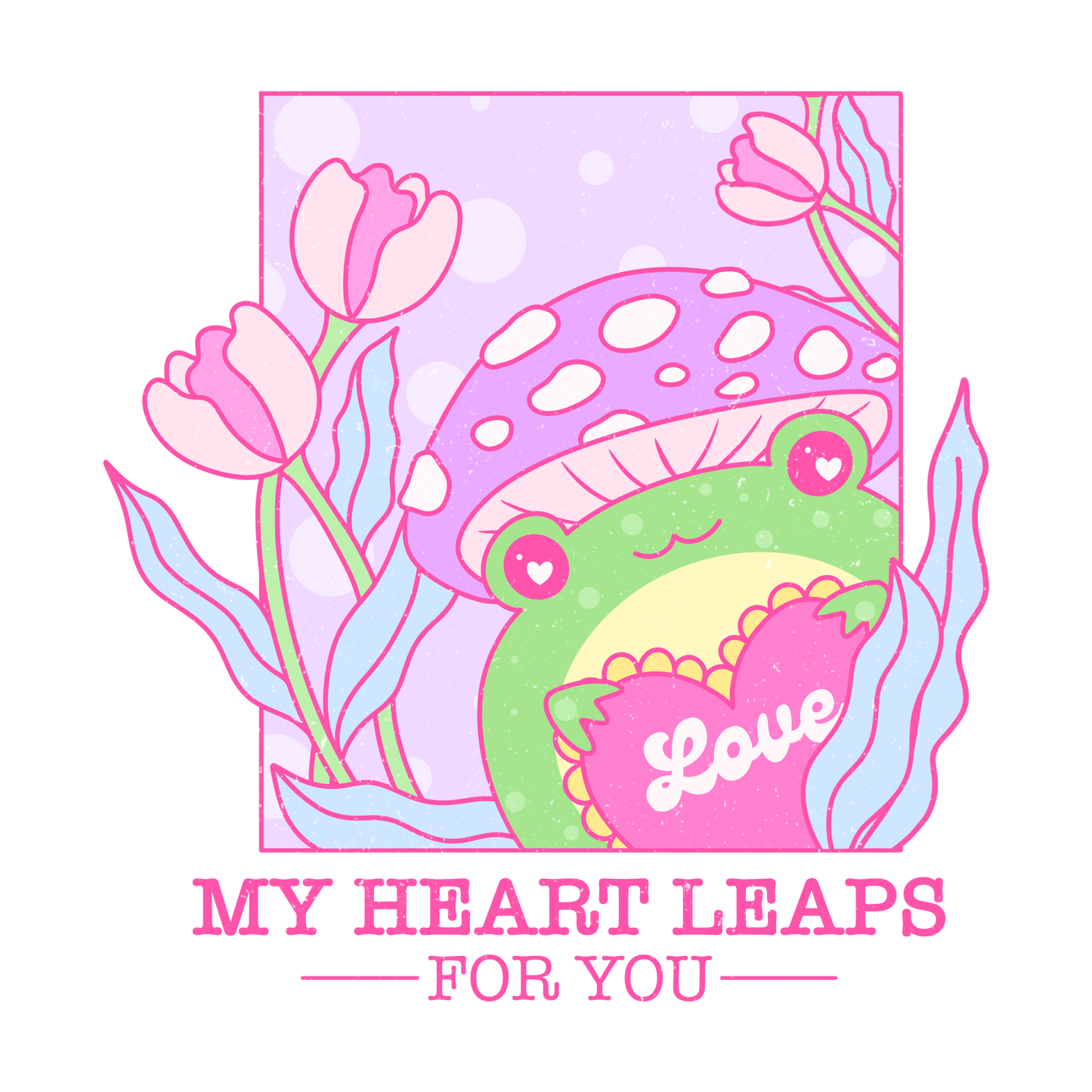 My heart leaps for you DTF transfer