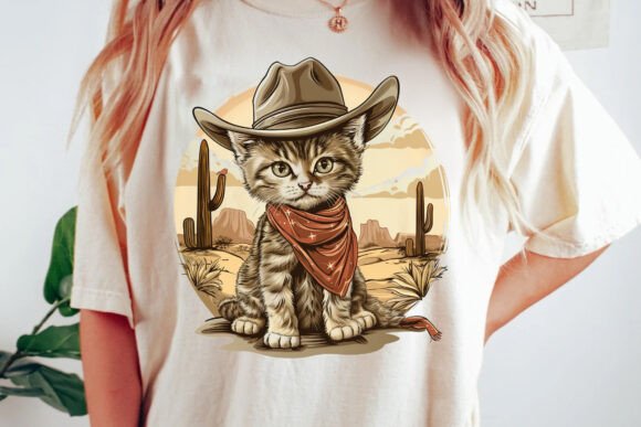 Funny western cat