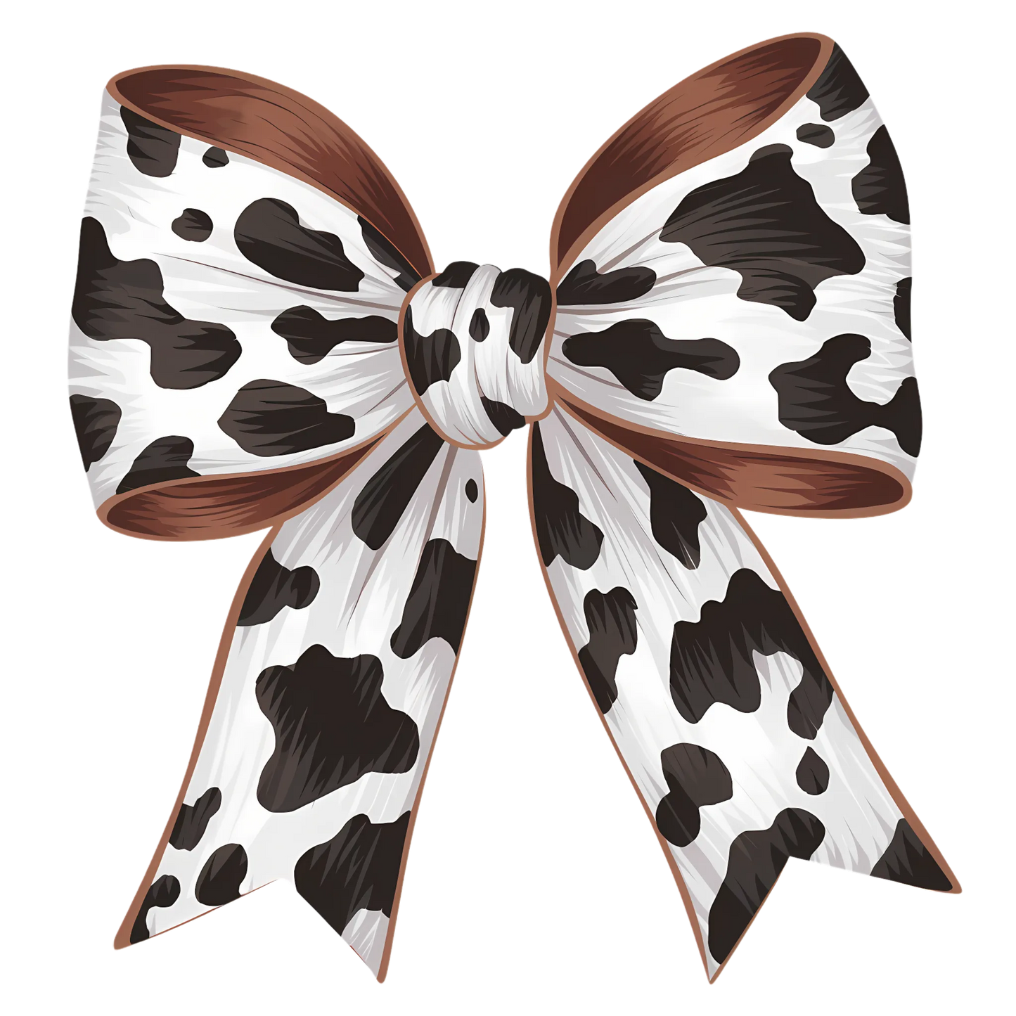 girly cow bow dtf transfer
