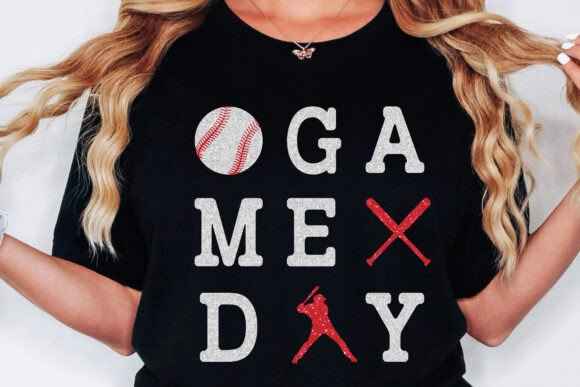 Glitter baseball stacked