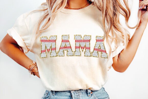 Mama faux baseball