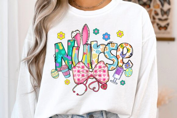 Faux glitter nurse Easter