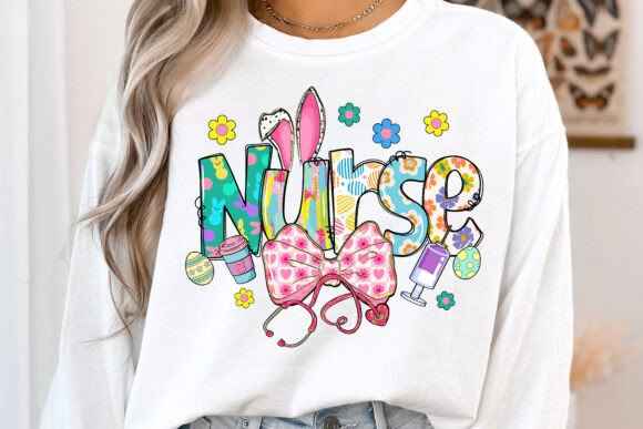 Faux glitter nurse Easter