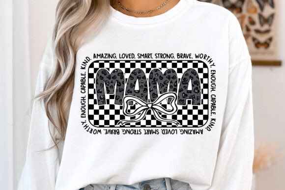 Glitter checkered mama coquette